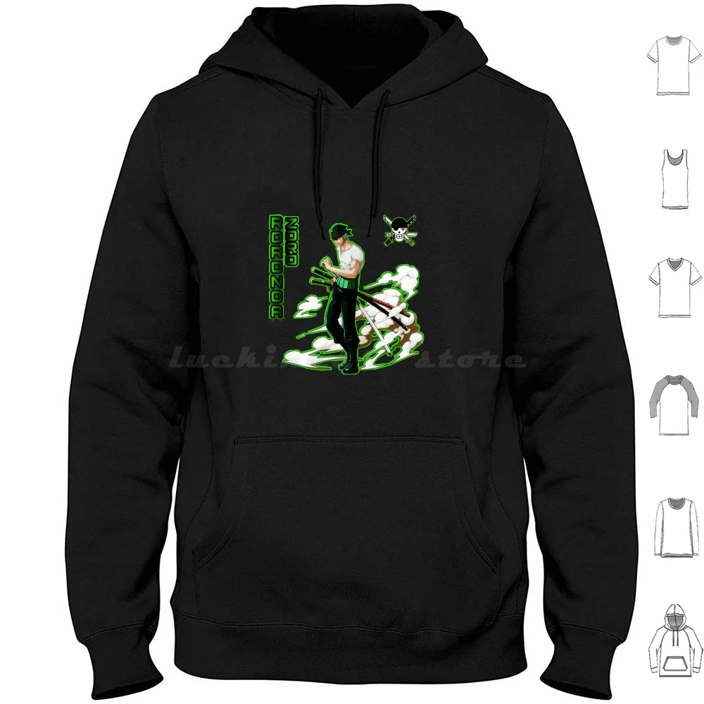 Roronoa Zoro Hoodies Long Sleeve Mugiwara Luffy Monkey D Luffy Hat Hats Zoro Roronoa Zoro