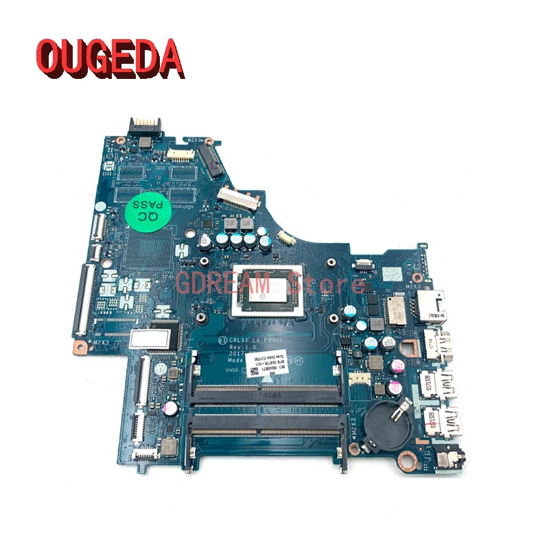 OUGEDA 924718-601 924718-501 924718-001 CTL51 53 LA-E831P For HP 15-BW 15Z-BW 15-BW033WM Laptop motherboard A10-9620P CPU DDR4