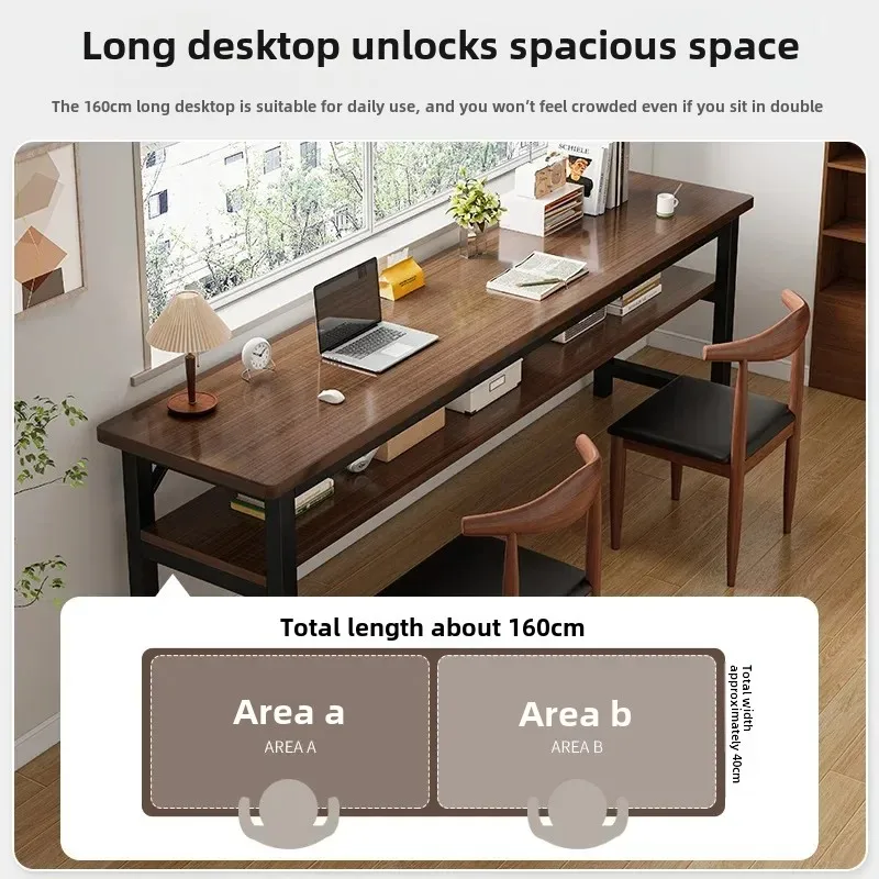 Desk Student Study Modern Double Home Table Rental Room Simple Computer Table Narrow Wall Long Table