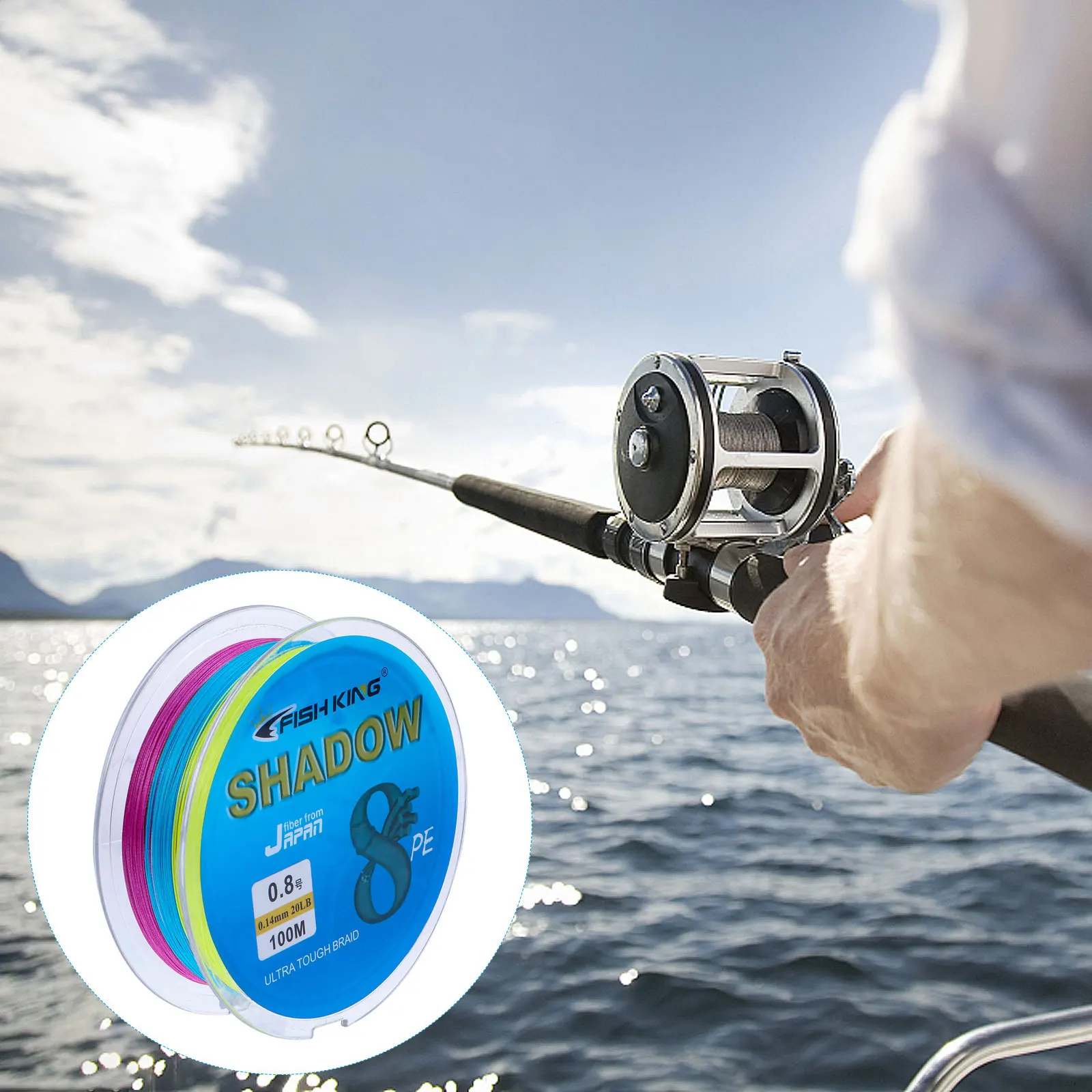 

8 Strands Braided Fishing Line Nylon High Sensitivity Low Stretch Braided Line for Bass Trout Freshwater Saltwater Fishing