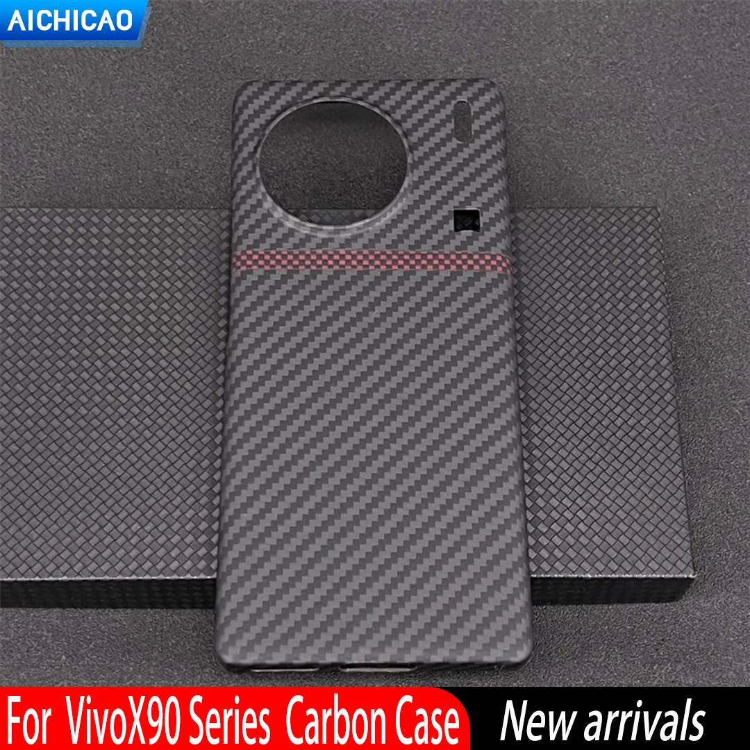 ACC- Carbon Real Carbon Case For Vivo X90Pro Aramid Fiber Ultra-Thin Drop-Proof  Phone Case Vivo X90Pro Plus  Cover Case