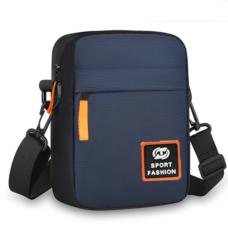 Herren-Umhängetasche mit mehreren Reißverschlüssen, trendigem Farbkontrast und lässigem Messenger-Stil – Detail 6