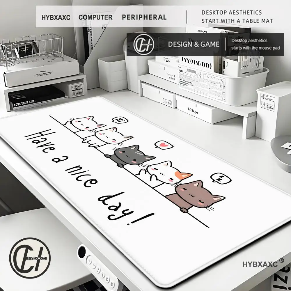 

Большой коврик для мыши 900x400, красочный аниме-мультфильм, милый кот, коврик для компьютерного стола, коврик для клавиатуры, коврик для ноутбука, игровой коврик для мыши, игровые аксессуары