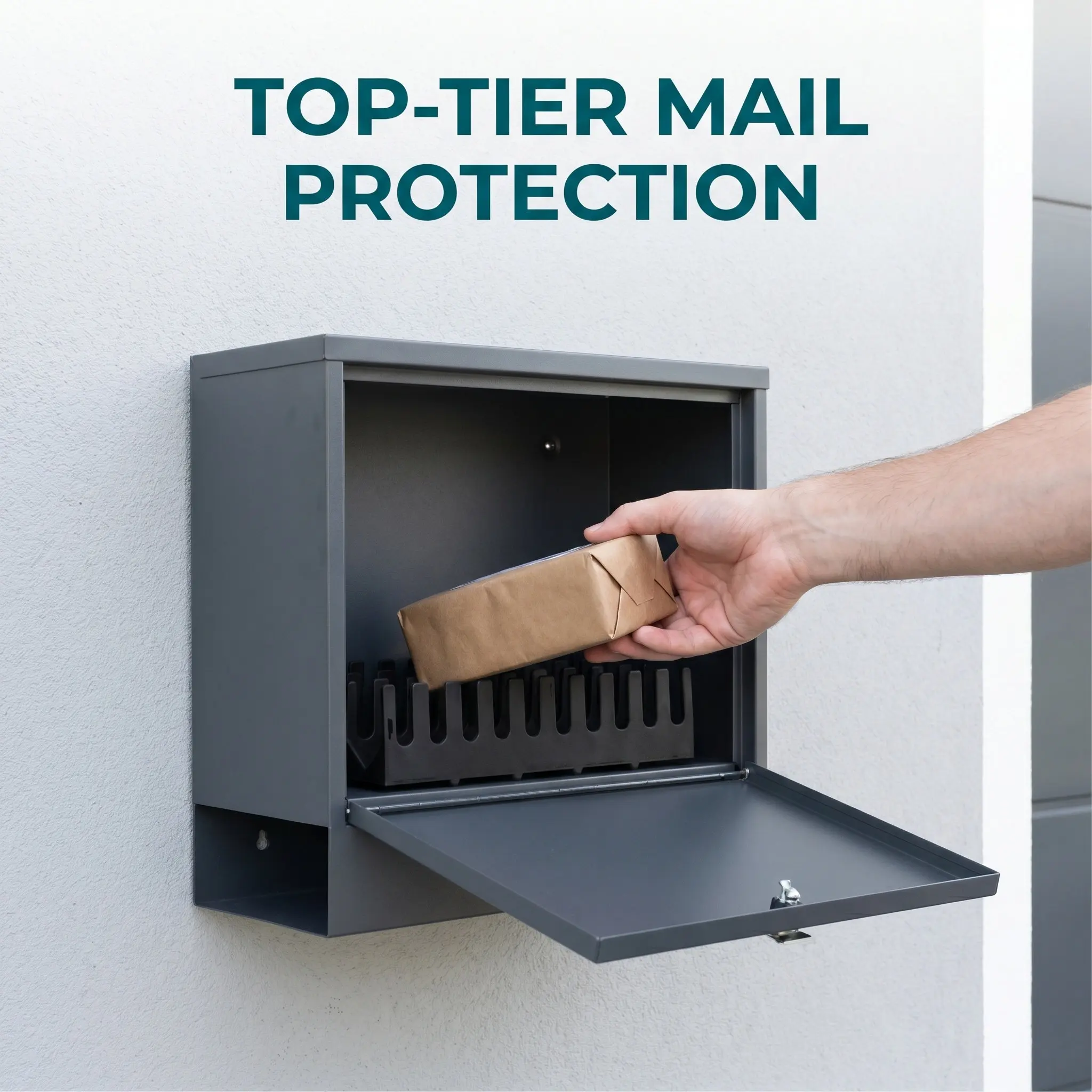 Elevated Mailbox Tray Silicone Rectangular 7'' X 4.2'' Waterproof Mailbox Interior Liner Weatherproof Debris Guard Anti-Rust