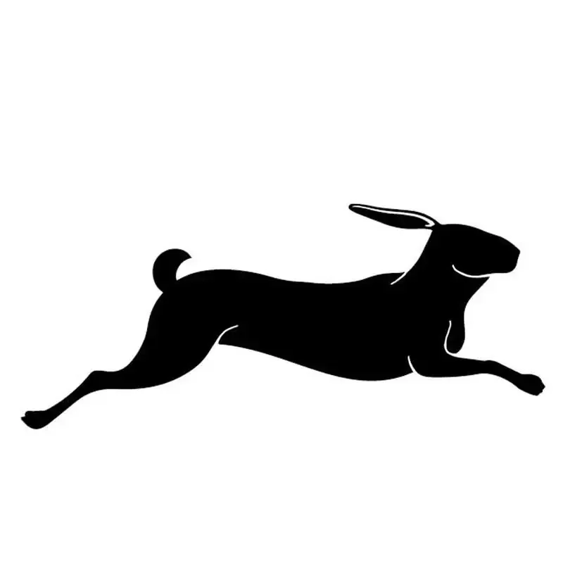 Personality Car Sticker Rabbit Running Pattern Car Sticker Waterproof and Sunscreen Vinyl Decal Decor Bumper,17CM*10CM