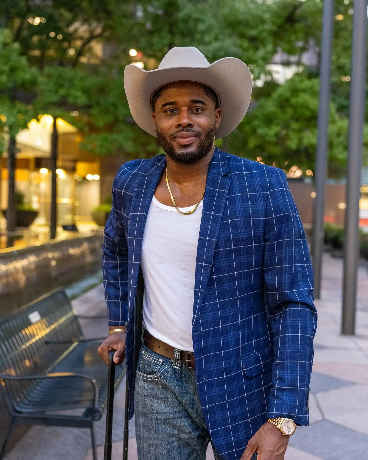 Traje azul real para hombre, Blazer a cuadros, esmoquin de graduación, solapa con muescas, ropa de novio de boda, chaqueta única