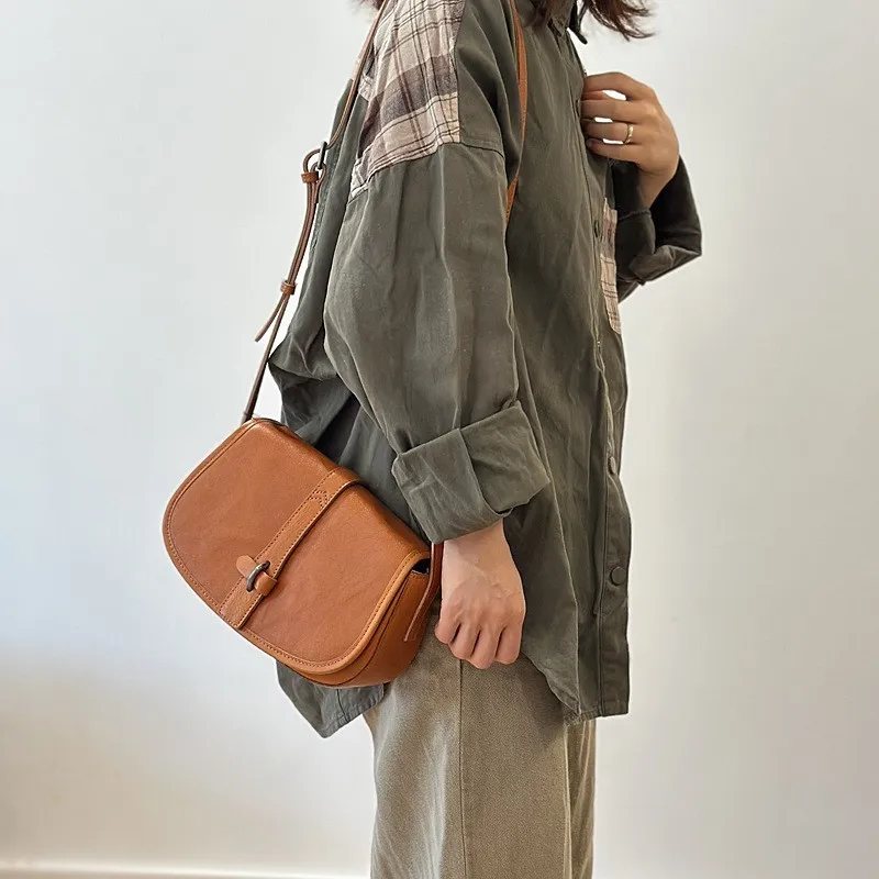 

Универсальная женская сумка Johnature для отдыха, новинка 2023 года, однотонные сумки из натуральной кожи из натуральной мягкой яловой кожи, сумки через плечо и через плечо