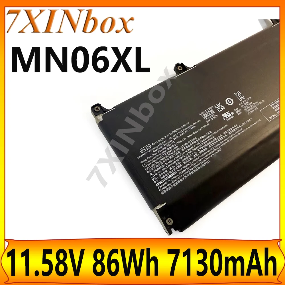 

7XINbox MN06XL 11.58V 86Wh 7130mAh OEM Laptop Battery For HP Zbook Studio 16 G9 M82230-005 M82220-1C1 Series TPN-DB1B