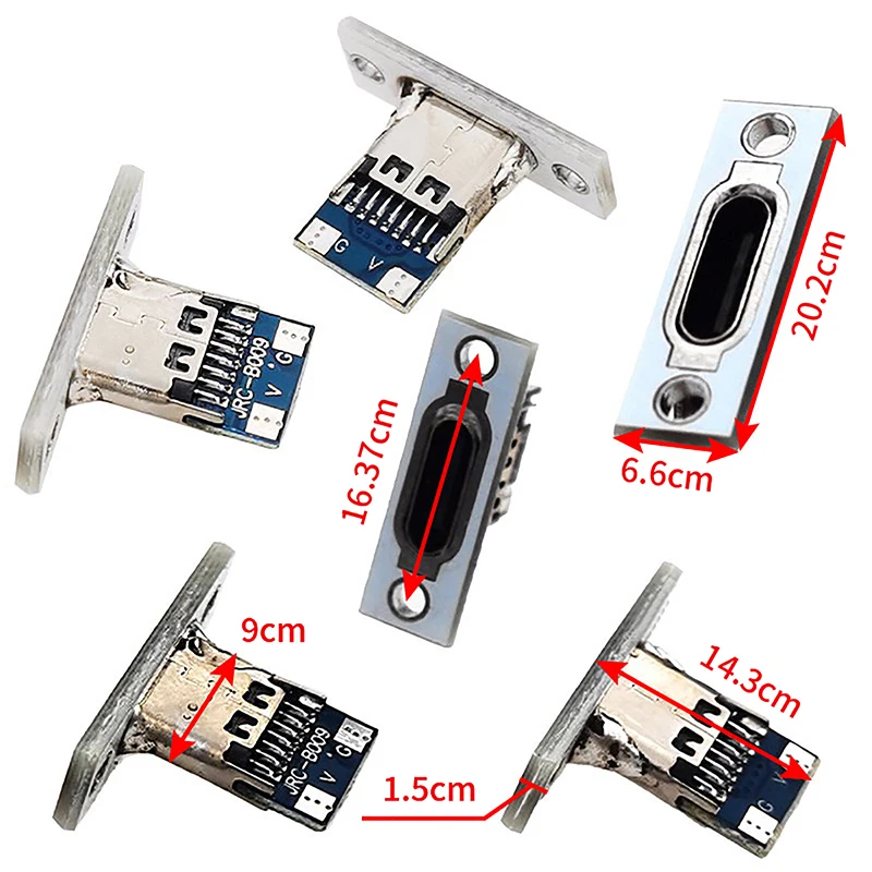 Charging Port USB Type C Socket Connector Module 2Pin 2P 4P Waterproof Strip Line Of Solder Joint Female Connector Jack Module