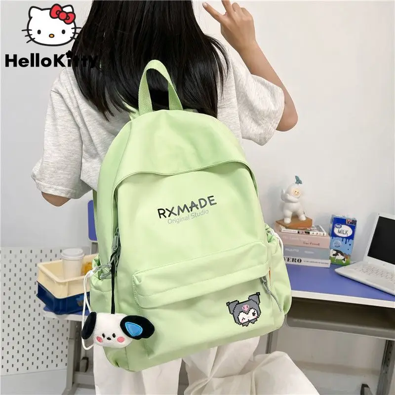 

Sanrio Kawaii Kuromi Cartoon Printing Backpack Y2k Sweet Girl Cute Large Capacity Schoolbag New Korean Style Casual Shoulderbag