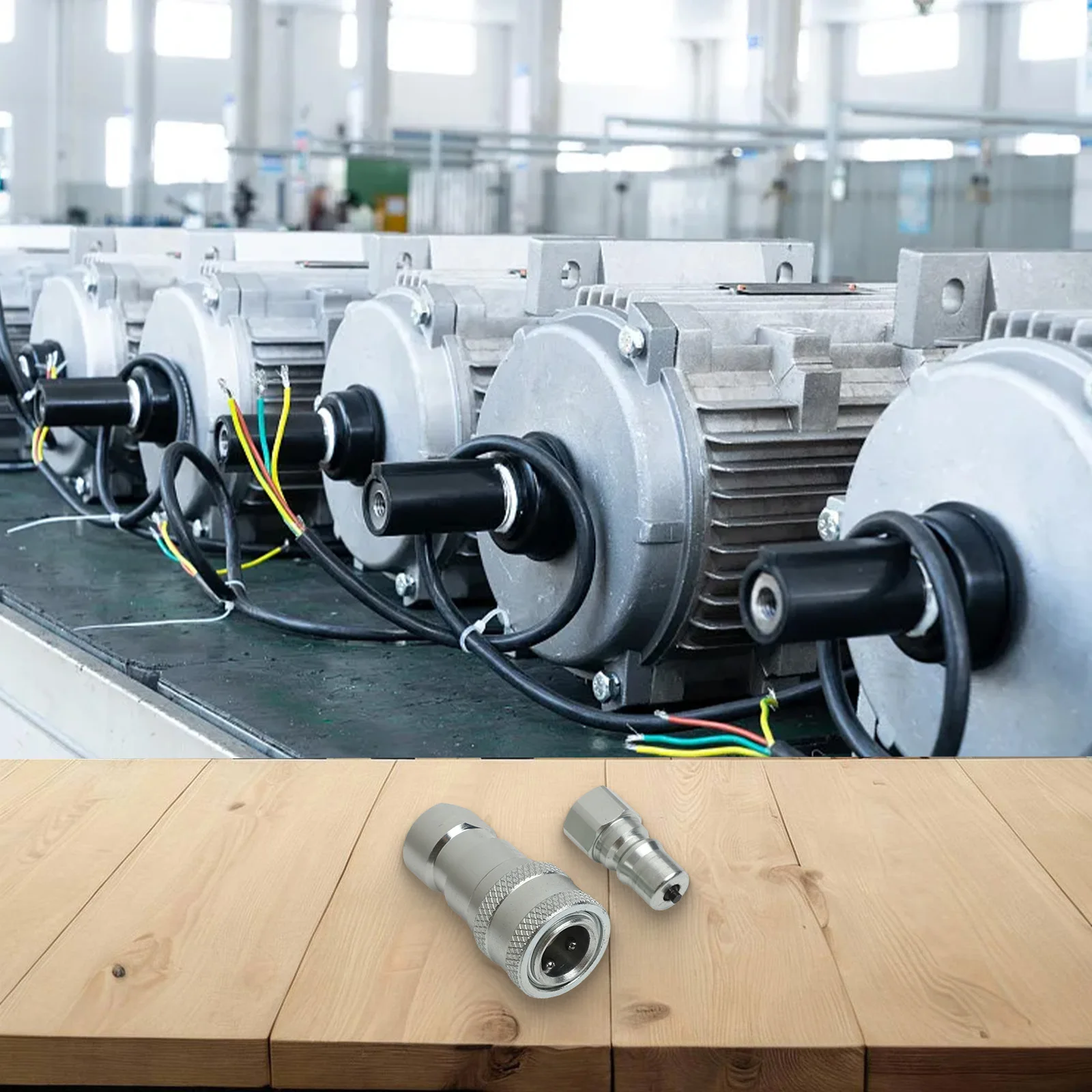 Accoppiatore in acciaio al carbonio Raccordo per tubi femmina Chiusura automatica della valvola Facile disconnessione Compatibile con alta pressione 10,9 mm 0,43 pollici