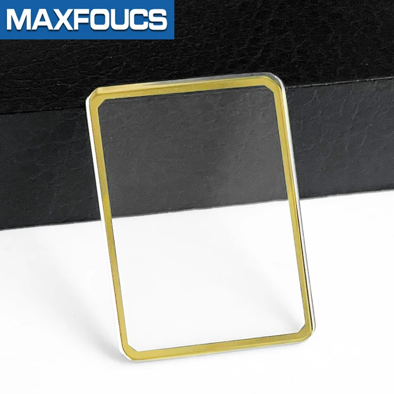 Quadratisches Mineral-Uhrenglas für LOLA 24x17,5/17x16mm, transparent mit roségoldenem Rand, Ersatzteile für die Uhrenoberfläche – Detail 7