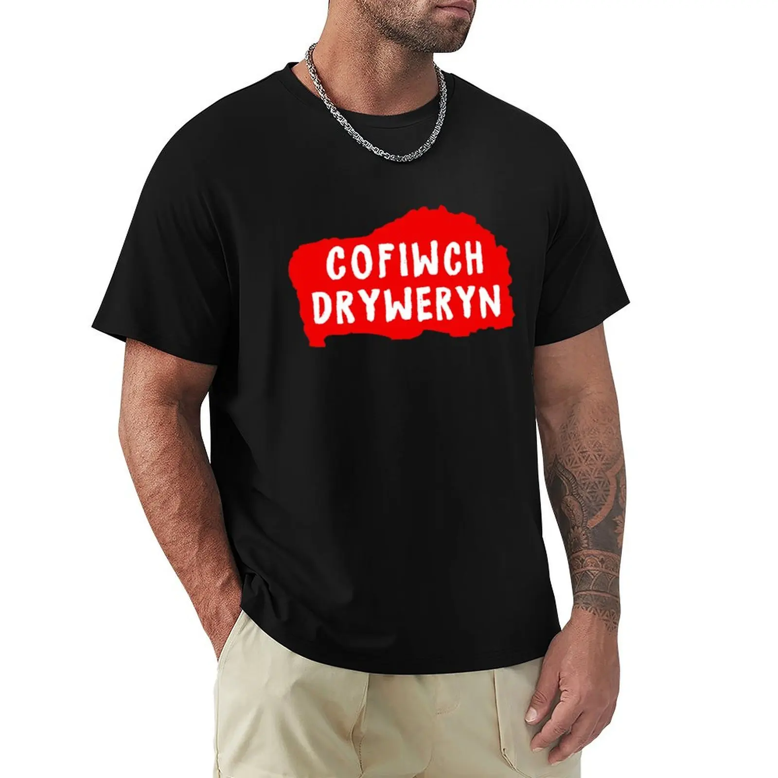 

cofiwch dryweryn shirt T-Shirt Daily Wear Plain Short Sleeve Shirt