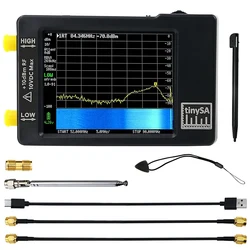 Upgraded TinySA Spectrum Analyzer,MF/HF/VHF UHF Input for 0.1MHZ-350MHZ and UHF Input for 240MHZ-960MHZ,Signal Generator