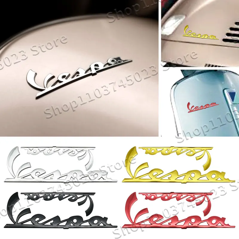 3D Auto Motorcycle Chrome Letters Sticker For Vespa Sprint Primavera 300 LX LXV GTS300 LX125 LX150 125 150 Accessories