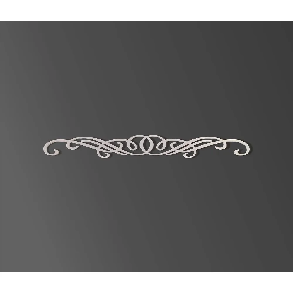 Decorative Scroll Metal Wall Art, 36 Inches, Metal Cutout