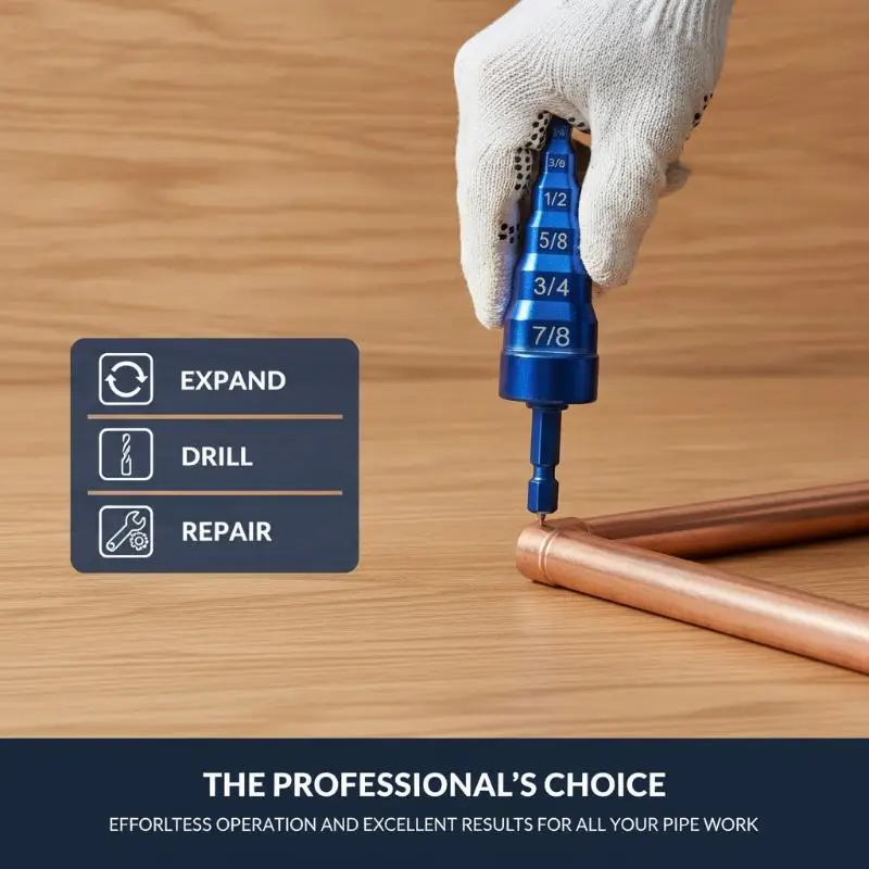 6 In 1 Air Conditioner Copper Pipe Expander Swaging Drill Bit Set Swage Tube Expander Swaging Flaring Tools For HVAC Repair