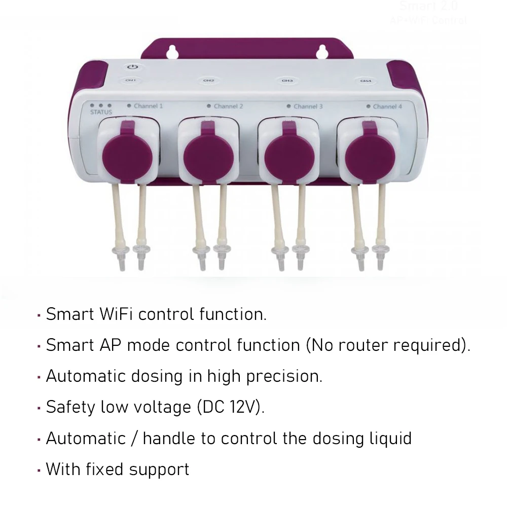 Jebao/Jecod Smart Doser MD-4.4 AP+WiFi Control Aquarium Automatic Dosing Pump for Coral Reef Fish Tank