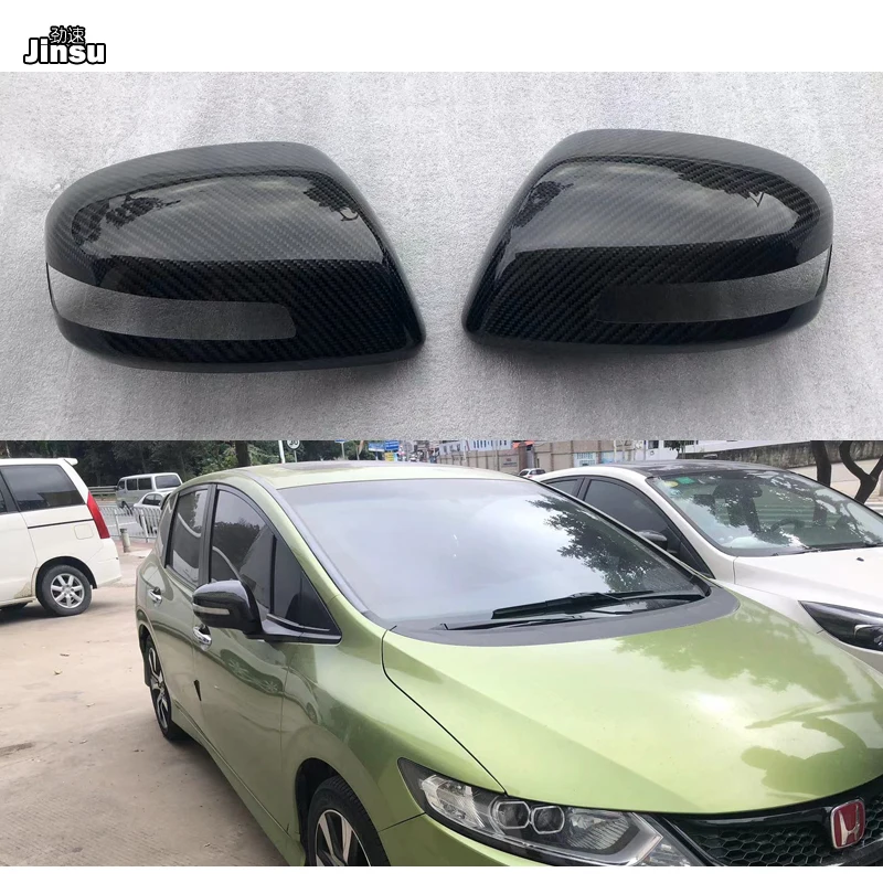 

Carbon Fiber Mirror Covers For Honda JADE 1.5L RS Hybrid 2014 - 2020 Year Car Side Rearview Sticker Caps 2Pcs