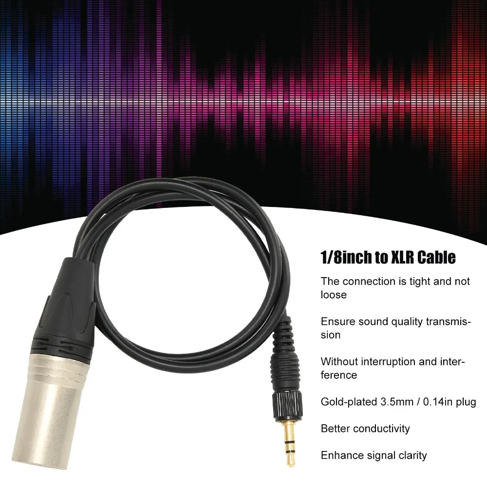 1/8inch TRS Male to 3pin XLR Male 3.5mm to 3pin XLR Cable Balanced Audio Cable for SONY UWP V1 D11 D21 Receivers