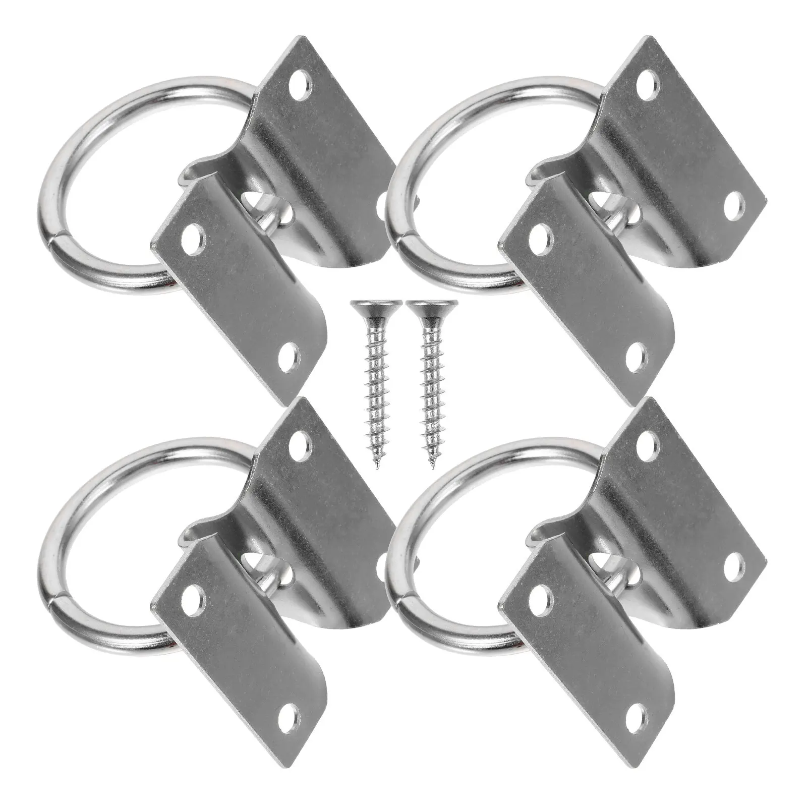 

Комплект из 4 прочных металлических кольцевых креплений для лошадей, для использования в конюшнях, на улице, надежное крепление, аксессуары для конного спорта