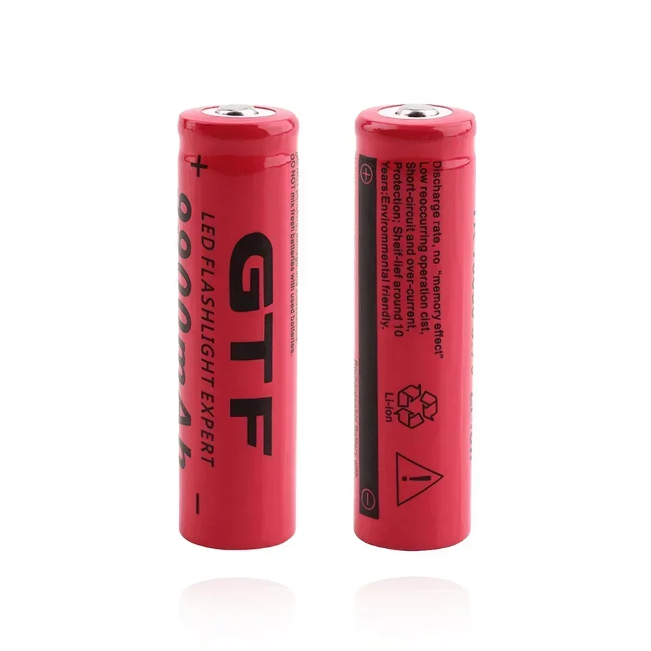 Actual Capacity 18650 lithium battery rechargeable 9900 MAH lithium battery 3.7V strong light flashlight rechargeable battery