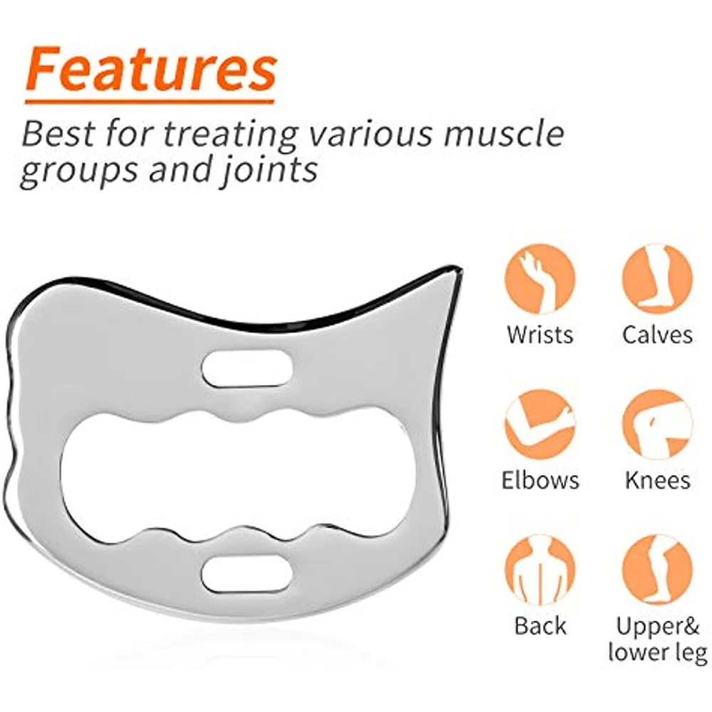 أداة تدليك جواشا، أداة كشط من الفولاذ المقاوم للصدأ لكشط الأنسجة الناعمة، ترقية أداة تدليك غوا شا، أدوات العلاج الطبيعي