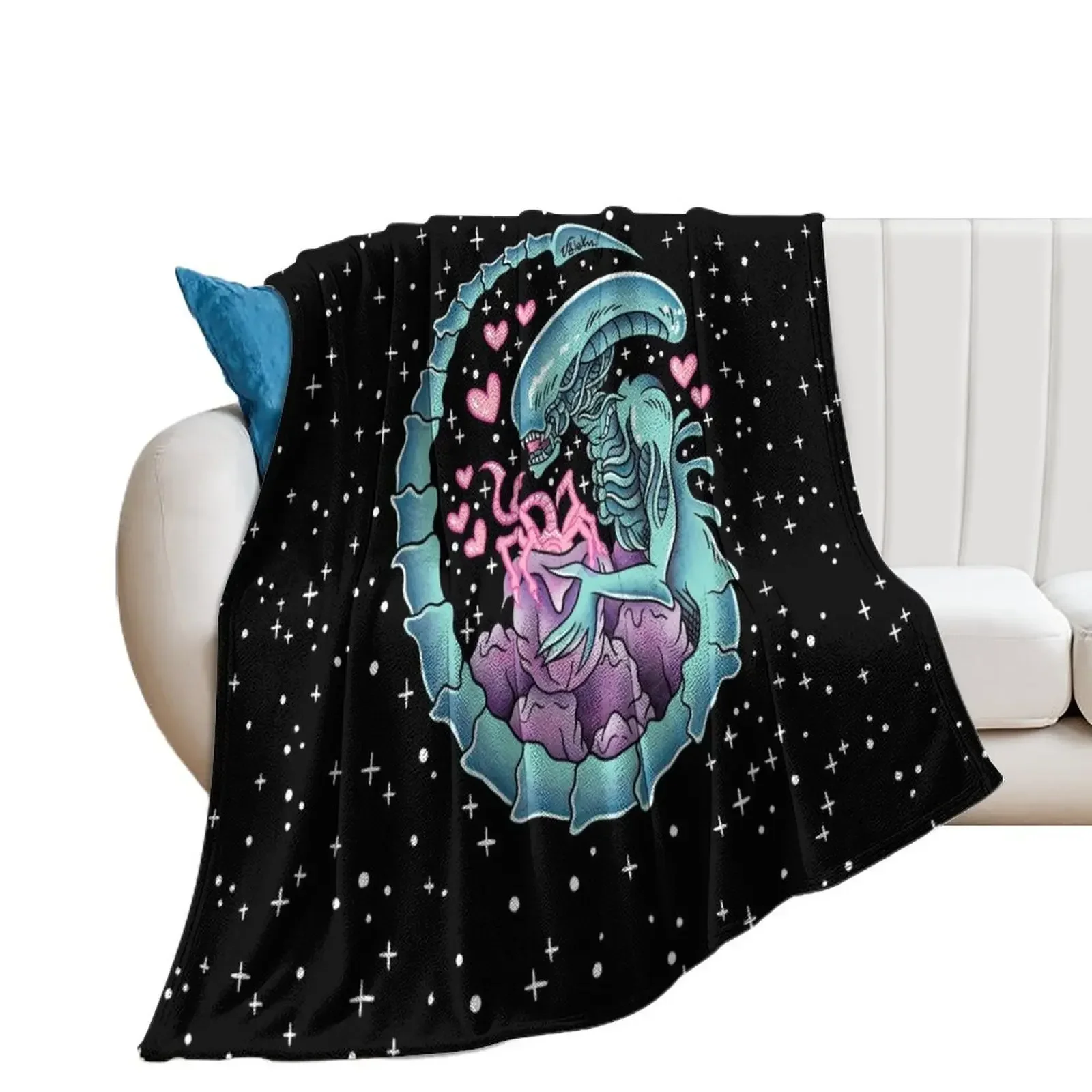 Xenomorph Eggs Throw Blanket Bed Beautifuls for babies Furry Blankets