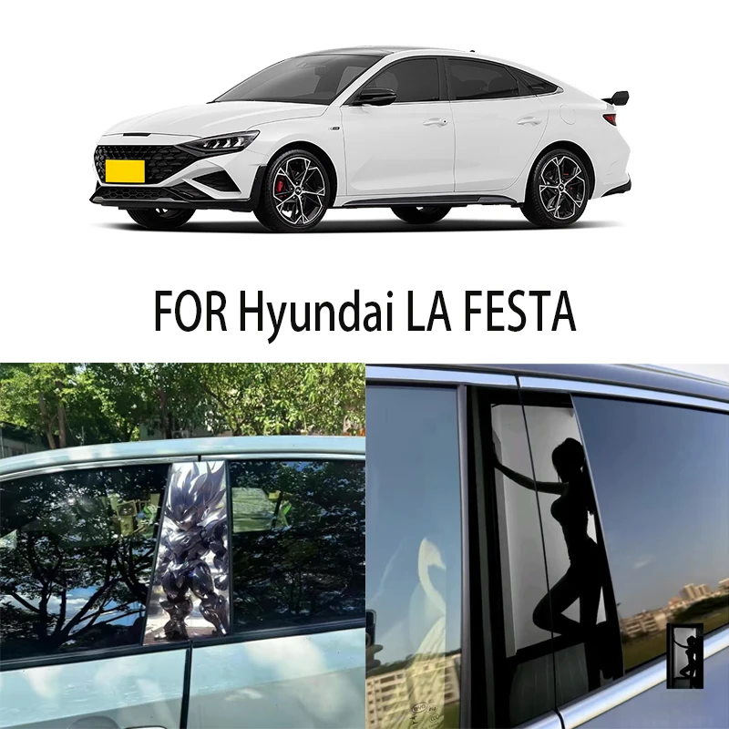 

Door Window Decoration Trims Pillar Posts Stickers Auto Styling For Hyundai LAFESTA Car accessories