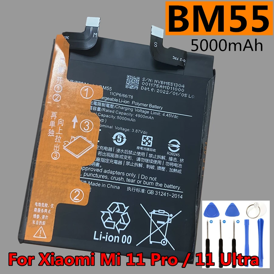 New Original BM4V BM4X BM55 BP42 BM58 BP46 for Xiaomi Mi 12 12X 11 11T Pro 10 11 Ultra Lite Mix 4 Mix4 5G Smart Phone Battery