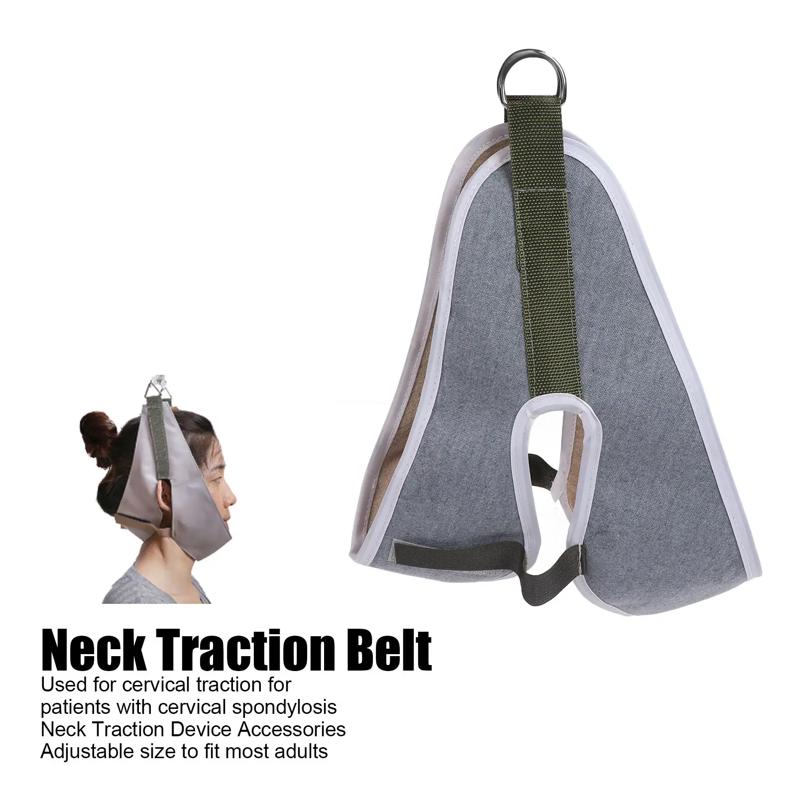 Dispositivo de tracción Cervical colgante, accesorios para el cuello, cinturón de estiramiento, lona, columna vertebral, almohadilla de cojín de tracción quiropráctica