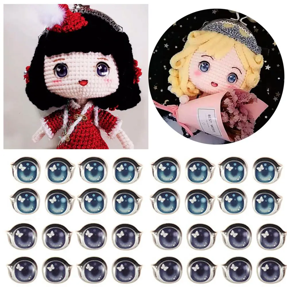 Cute Cartoon Eyes Stickers, Face Organ Paster, Decalques De Argila, Anime Figurine Doll, Brinquedos Educativos, Boneca Mais Recente, 10 Pares