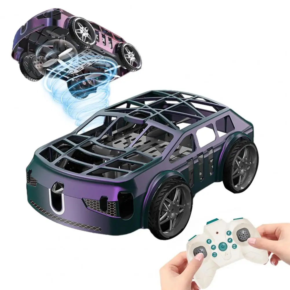 

2-In-1 Remote Control Drone Car Toy Mini RC Flying Car with LED Lights Easy to Fly Kids Remote Control Quadcopter Toy