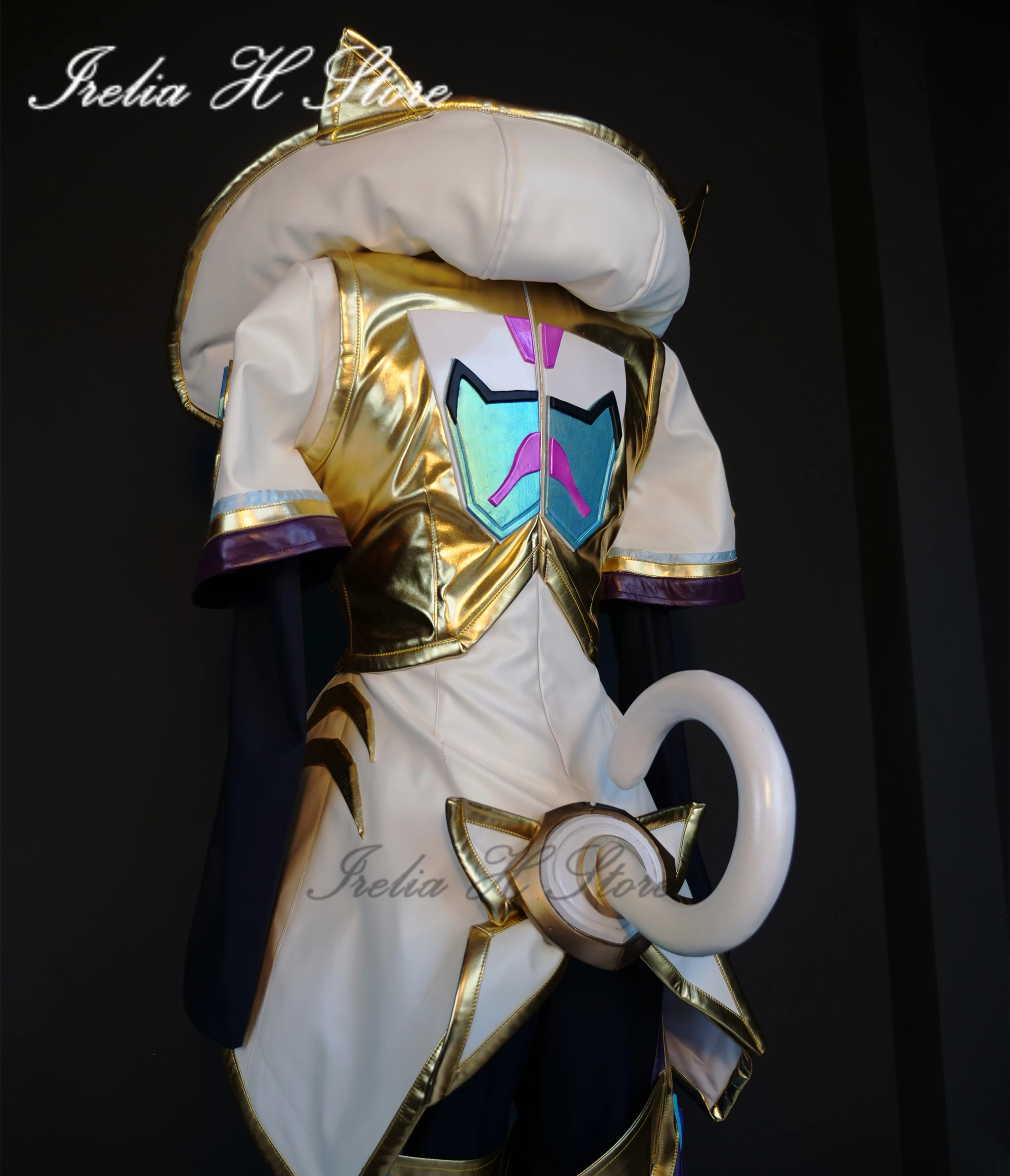 Irelia H Store Custom size LOL Battle Cat Jinx Prestige Cosplay Costume full set High Quality Cool and Fashion Customized