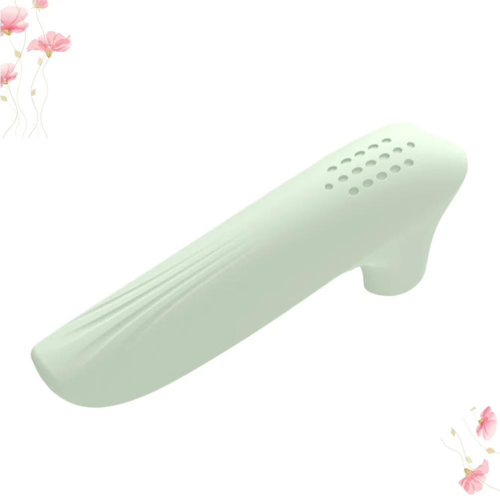 2 個のシリコンドアノブスリーブ L 字型ドアハンドルカバーベビー保護カバーホームオフィス用ライトグリーン防水ノンスリップ