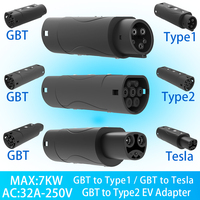 Unirise 32A GBT Charger to Type2 EV Adapter GB/T To Tesla Connector GB TO Type1 EV Converter For Electric car Charging Adaptor