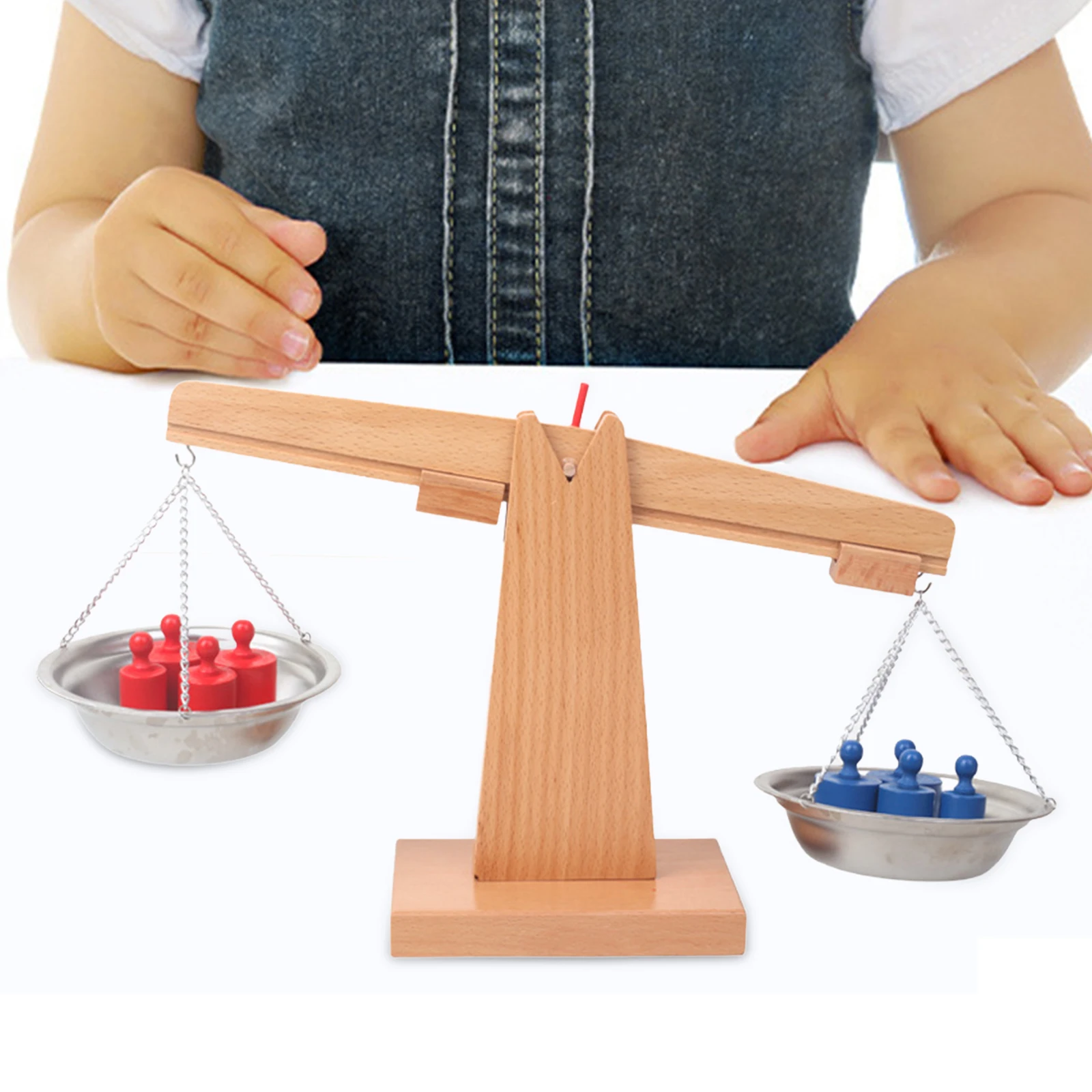 Montessori brinquedo contagem brinquedo blocos de contagem equilíbrio jogo matemática brinquedo para acessórios presente aniversário uso doméstico quarto crianças