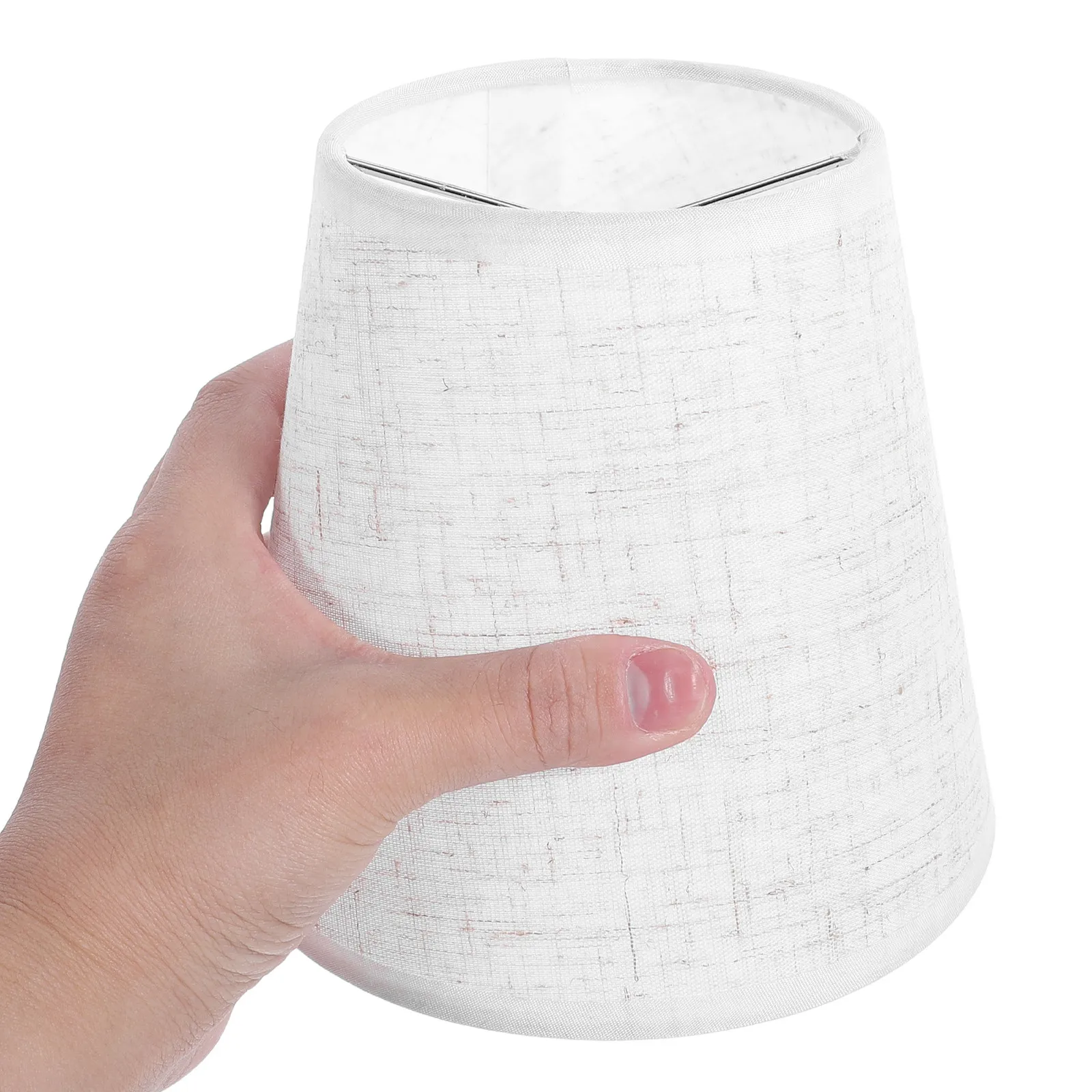 Small Clip on Fabric Lampshade Replacement Mini Drum Lamp Shade for Chandelier Table Lamp Wall Sconce Neutral Soft Light
