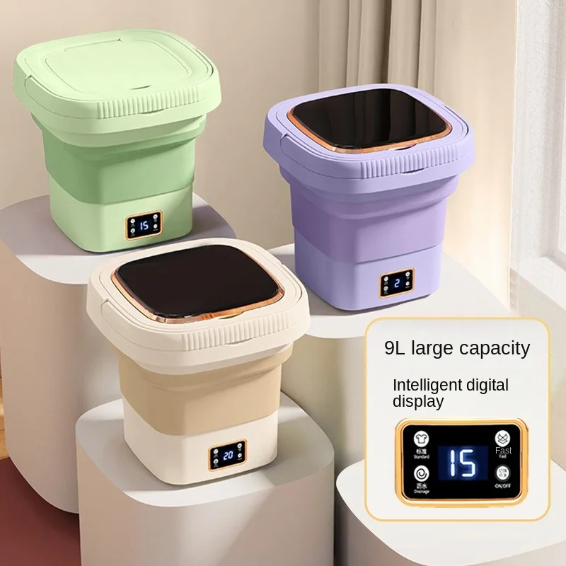 

Cross-border Student Dormitory Mini 9L Portable Small Underwear Cleaning Machine Collapsible Washing Machine Washing Portable