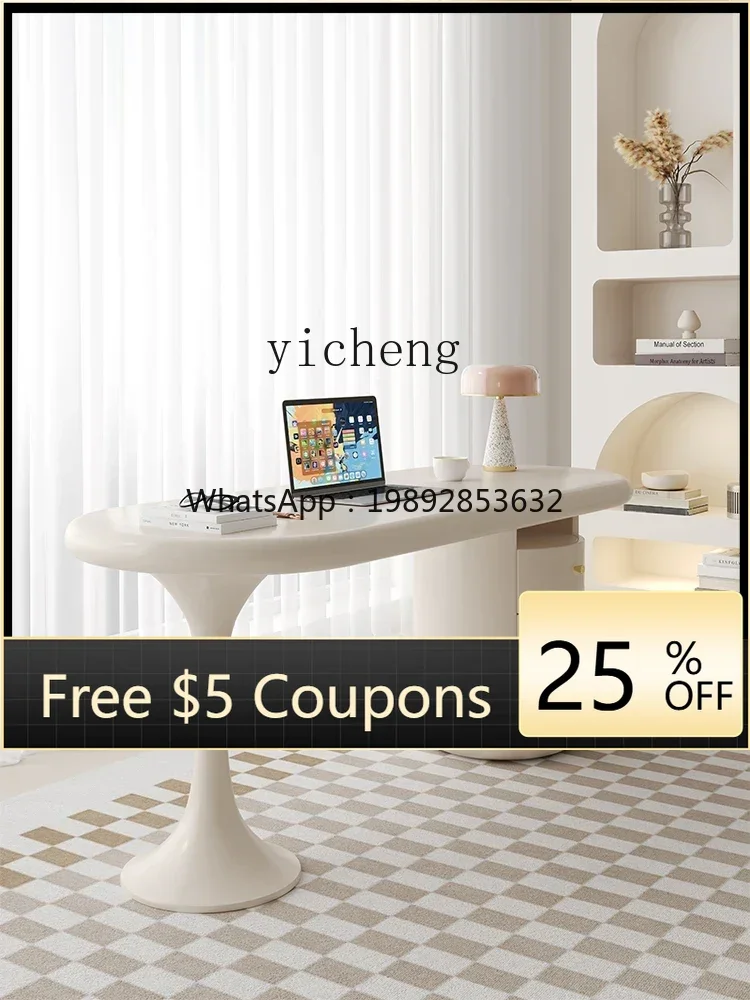 

ZZ Solid Wood Desk Small Apartment Home Desk High-Grade Light Luxury Modern Minimalist