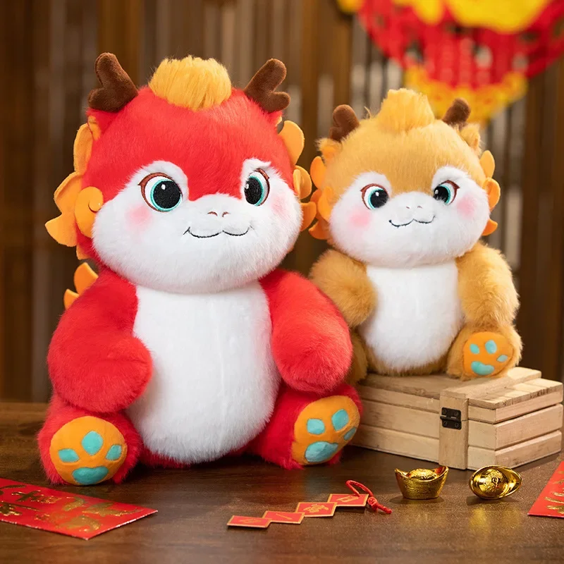 

2024 New Zodiac Dragon Doll Plush Doll the Year of the Loong Mascot New Year Company Annual Meeting Gift