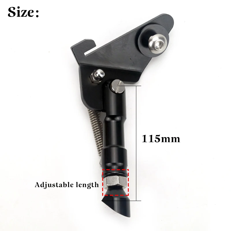 Adjustable Length Side Kickstand Aluminum Billet For Lowered Lowering Height Honda Rcukus Zoomer AF58 GY6 Scooter Parts USDM JDM