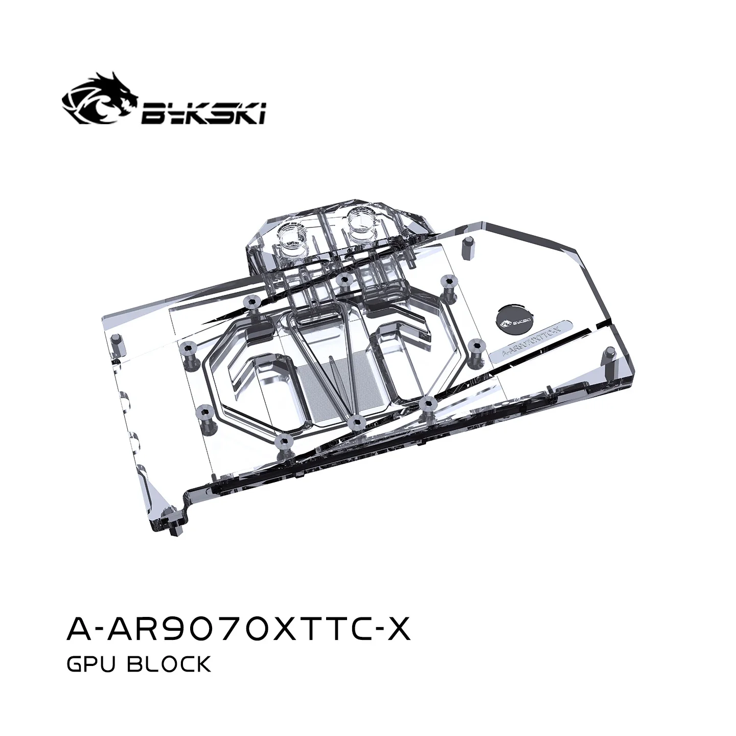 Bykski A-AR9070XTTC-X GPU Block Use for ASRock ADM Radeon RX 9070 XT Taichi OC Video Card / Water Cooling /Dense Waterways