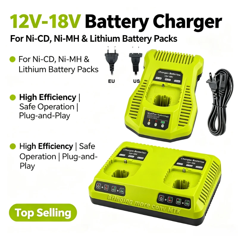 Ryobi 12V Lithium‑ion Replacement Charger Fit CB120L CB121L BPL‑1215 BPL‑1220 For Cordless Drill Power Tool Battery