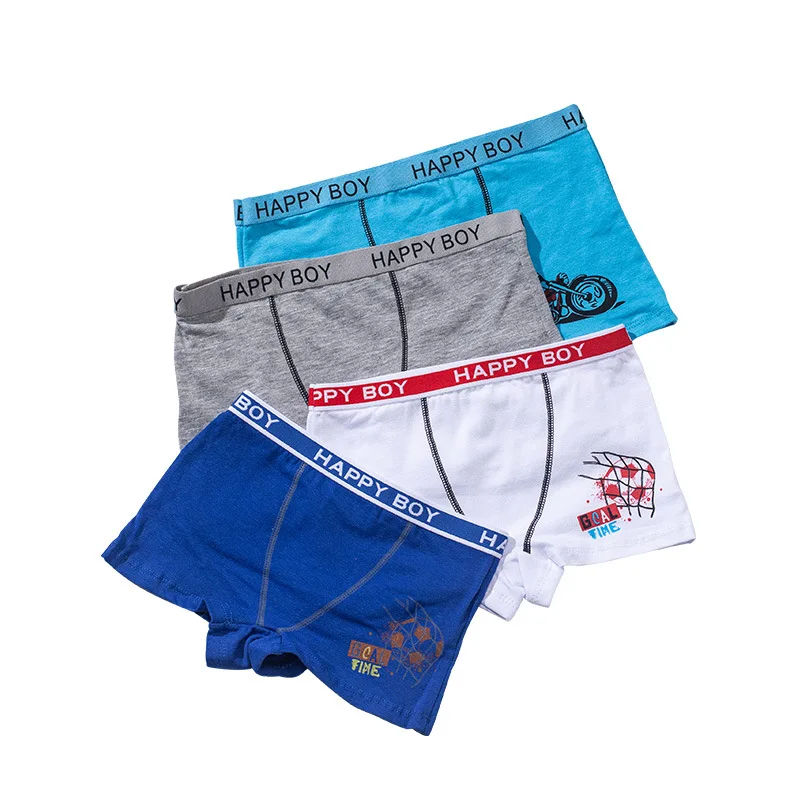 12Pcs/Lot Boy Cartoon Boxers Size 90-100-110 Cotton Soft Baby Boy Underwear Colorful Design Boy Underpants Bear Rocket Boxers