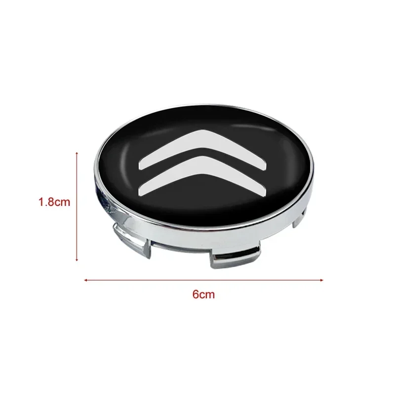 4pcs 60mm Car Wheel Center Hub Center Cap Rim Hub Dustproof Cover Emblemem For Citroen C1 C3 C4 Grand Picasso C4L C5 C6 C8 VTS