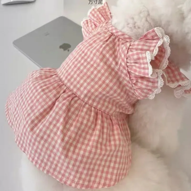 

INSSpring Summer Cute Bubble Dress Teddy Bichon Pomeranian Schnauzer Dog Pet Clothes Factory