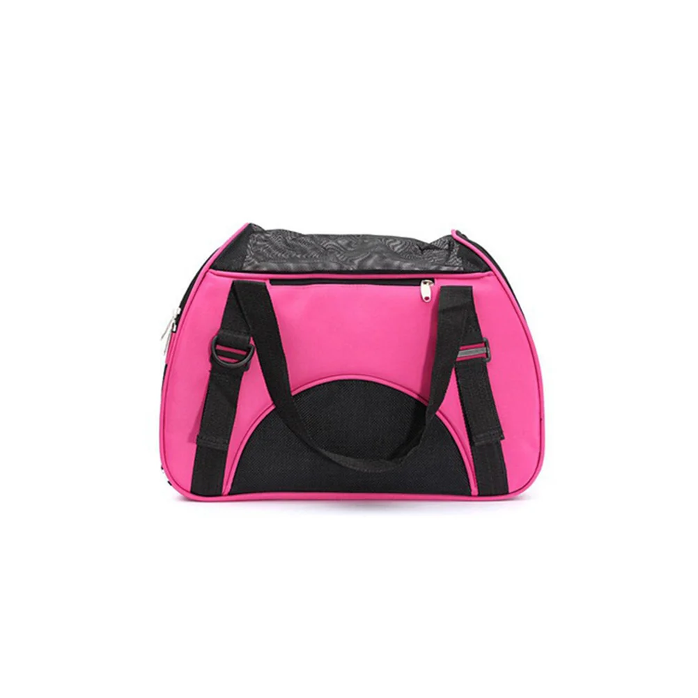 

Folding Pet Carrier Bag Pet Backpack Breathable Mesh For Dog Cat Puppy Travel Outdoor Use Size S Rose Red