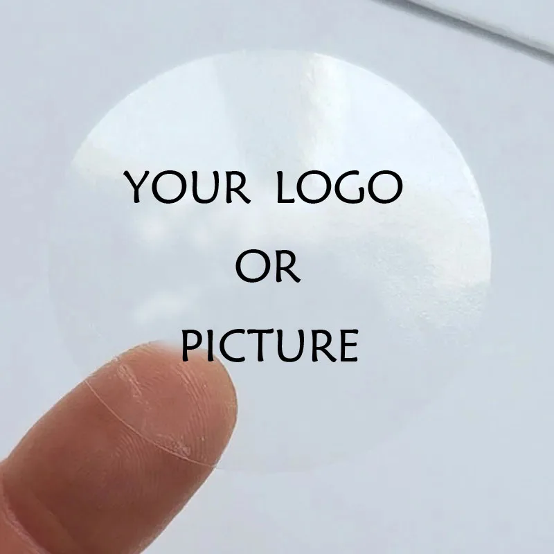 Transparent Circular Stickers, Personalized Labels, Business Stickers, Wedding Party