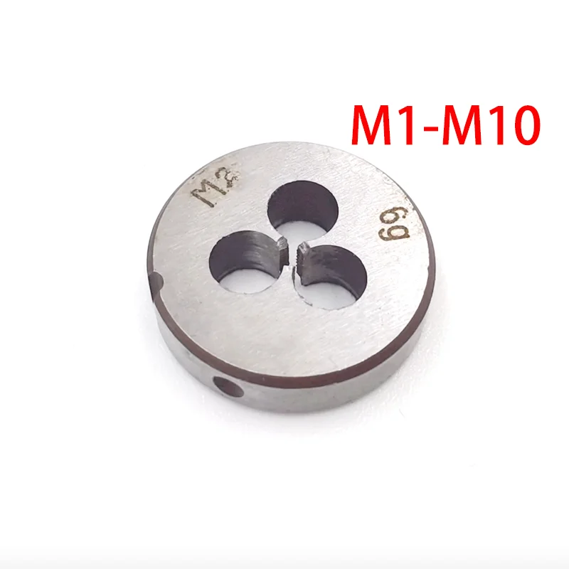 

1PCS Non-adjustable Round Die Alloy Steel M1M1.8M2M3M3.5M4M4.5M5M5.5M6M7M8M9M10 X1 0.75 0.5 0.35 0.45 1.25 Screw Threading Dies